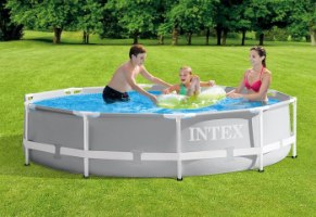 בריכת עמודים עגולה | 305X76 סמ| מקט 26700|Prism Frame| INTEX | קפיץ קפוץ