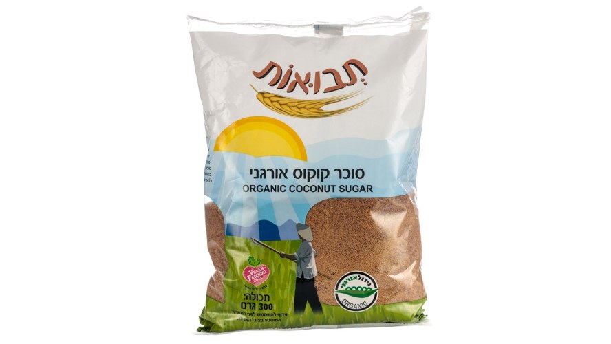 סוכר קוקוס אורגני תבואות 300 גרם