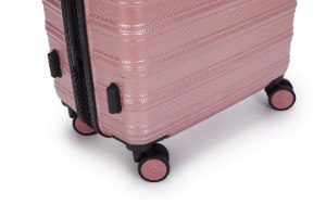 סט 3 מזוודות איכותיות  SWISS EQUIPE  - צבע ורוד