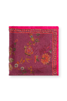 צעיף 100% משי בורדו BODHI FLOWER מידות 53X53 ס"מ
