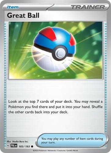 קלף בודד single פוקימון - great ball - Paldea Evolved - 183/193