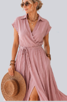שמלת מעטפה ורוד
