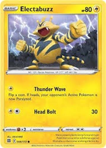 קלף בודד single פוקימון - electabuzz - Brilliant Stars - 046/172