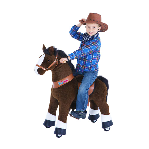 סוס רכיבה פוני סייקל לגילאי 4-8 דגם UX421 חום כהה  ponycycle