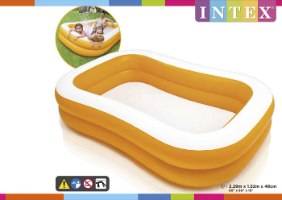 בריכה מתנפחת לילדים צהובה 229X152X48 סמ 57181 מבית INTEX