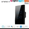 שחור - 4 מתגים - מתג קיר לחכם לבית חכם תומך Wifi ו Tuya