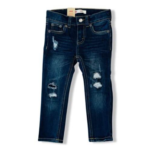 ג'ינס LEVIS SKINNY TAPER כחול קרעים 2-15Y