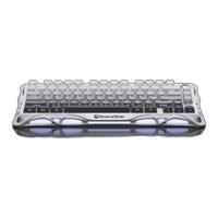 מקלדת גיימינג אלחוטית GravaStar Mercury K1 Gradient White - ללא חריטה בעברית