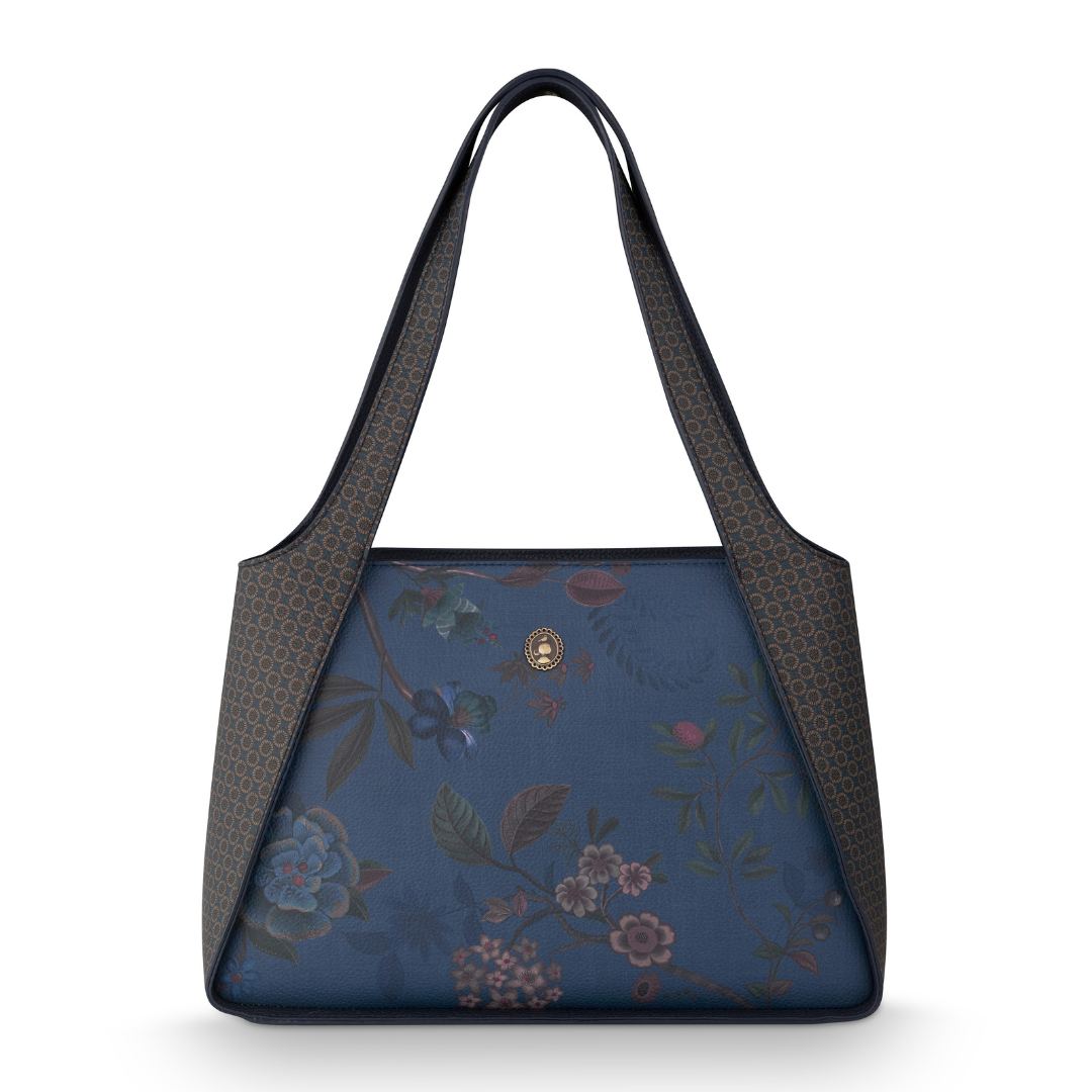 תיק צד כחול בינוני מידות 34x13x23 ס"מ דגם Bodhi Filou Flower