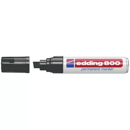 טוש פרמננט 800 טיפ 4-12 מ"מ שחור בבליסטר אדינג edding