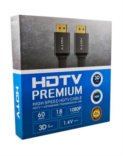 כבל HDMI איכותי שטוח - 5 מטר באריזה מהודרת