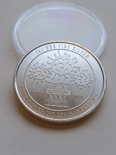 1oz Envela Covid-19 Virus Silver- אונקיה 1, כסף/999- שנת 2020