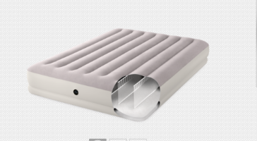 מזרן מתנפח זוגי Prestige Mid עם משאבה נטענת ‎203×152×30‎ ס״מ | INTEX | מק״ט ‎64179‎ | קפיץ קפוץ