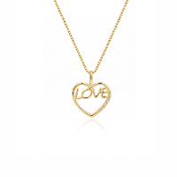 שרשרת LOVE זהב ויהלומים