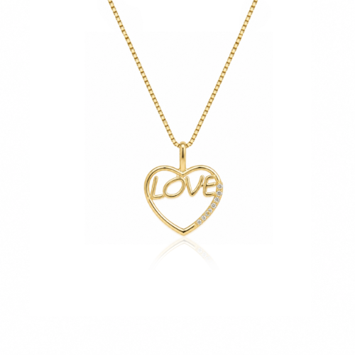 שרשרת LOVE זהב ויהלומים