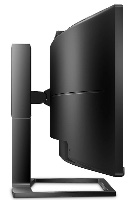 מבט צדדי של מסך Philips 499P9H VA – מסך קעור גדול במיוחד בצבע שחור