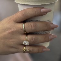 טבעת סנייק | ציפוי זהב | טבעת פתוחה
