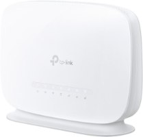 ראוטר אלחוטי TP-Link Archer MR505 4G+ Cat6 AC1200 Dual Band – מבט קדמי אלכסוני על הראוטר הלבן עם