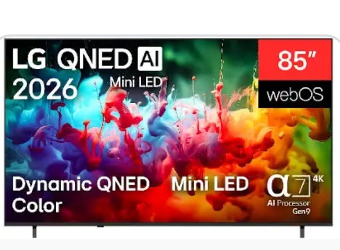טלוויזיה חכמה 85" 4K AI QNED70 MiniLED דגם LG 85QNED70B6T