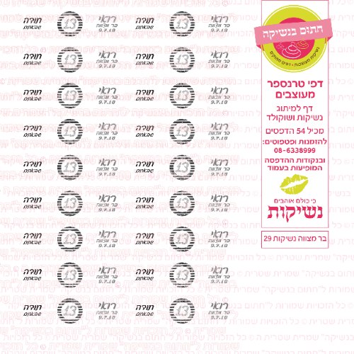 בר מצווה נשיקות 29 אישי- טרנספר