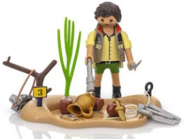 פליימוביל playmobil 9359 ארכיאולוג במתחם ארכיאולוגיה במבצע