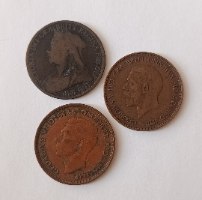 3 מטבעות ONE PENNY-בריטניה, שנים: 1938, 1935, 1897