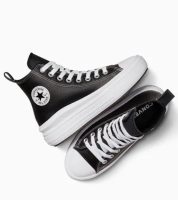 CONVERSE סניקרס קנבס גבוהות  מוב עור Chuck Taylor High