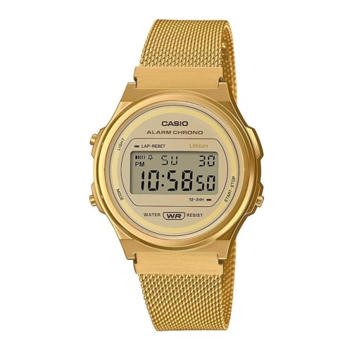 שעון יד קסיו יוניסקס מצופה זהב אמיתי A171WEMG-9A