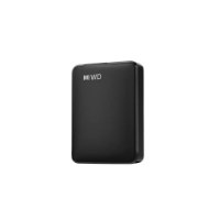 כונן קשיח חיצוני Western Digital Elements Portable 4TB USB-C – פריט בודד בצבע שחור עם לוגו WD על רקע לבן