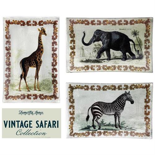 צלחת דקורטיבית ספארי  Vintage Safari – מיקס דוגמאות