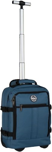 טרולי משולב תיק גב עליה למטוס CABIN MAX METZ HYBRID 24L LOCH BLUE 40x30x20