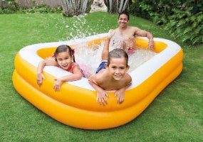 בריכה מתנפחת לילדים צהובה 229X152X48 סמ 57181 מבית INTEX