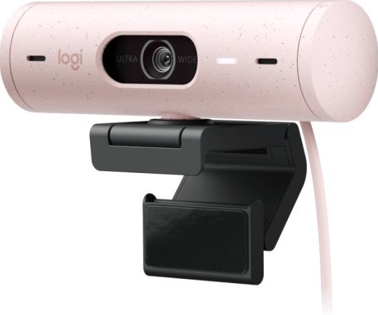 מצלמת רשת עם מיקרופון צבע ורוד Logitech Brio 500 Full HD 1080p