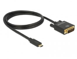 כבל מסך Delock Cable USB Type-C Male To DVI 24+1 male 4K 30 Hz 1 m