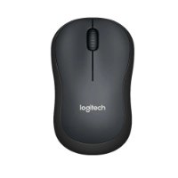 עכבר אלחוטי צבע אפור Logitech M220 Silent Retail – USB פריט בודד בצבע אפור כהה מונח מלמעלה על רקע לבן