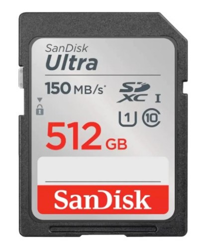 כרטיס זיכרון SanDisk Ultra SD 150MB/S 512GB