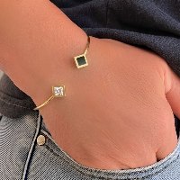 צמיד קשיח פתוח עם כל התנ״ך ואבן סברובסקי