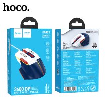 עכבר גיימינג 7 כפתורים HOCO GM31 3600 DPI צבע כחול לבן