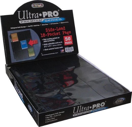 5 דפי אלבום אולטרה פרו איכותיים לאספנים Ultra Pro - 18-Pocket Pages - Side Load