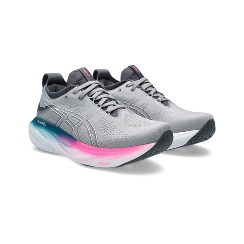 ASICS GEL NIMBUS 25 WOMEN SHEET ROCK WHITE אסיקס ג'ל נימבוס 25 נשים אפור משולב