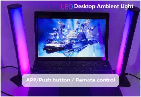 פס תאורת לדים כפול לגיימרים – LED Desktop Ambient Light (x2)