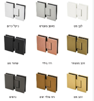 ציר למקלחון בין זכוכית- 180 מעלות