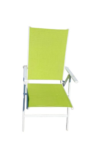 כיסא לים איכותי ירוק מתקפל 5 מצבים יורד עד למצב שכיבה.
