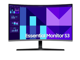 מסך קעור Samsung 32 S3 Essential Monitor FHD 100Hz 4Ms VA Black