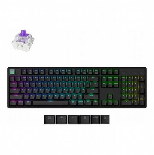 מקלדת גיימינג אלחוטית מגנטית Keychron K10 HE בגודל מלא שחורה