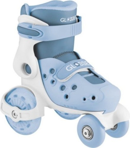 גלגיליות לילדים Globber GO QUAD במבנה Quad מתכוונן מידה 26-29 בצבע כחול פסטל