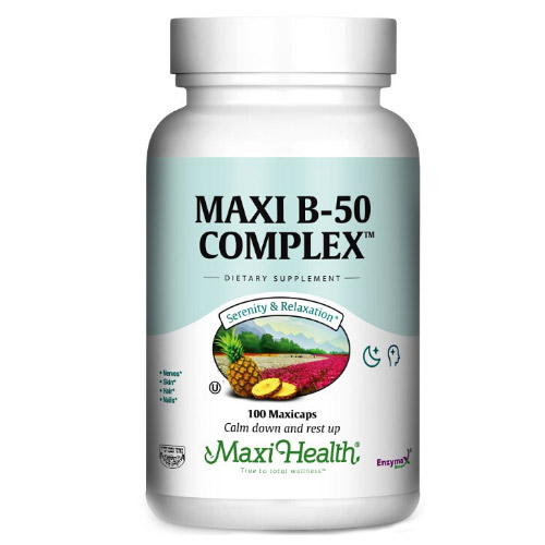 -- B-50  קומפלקס -- Maxi Health, מכיל 100 כמוסות