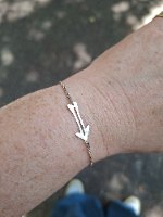 צמיד חץ מכסף