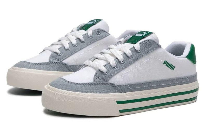 נעלי פומה PUMA Court Classic אפור ירוק