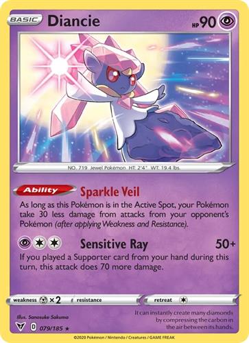 קלף בודד single פוקימון - diancie - Vivid Voltage - 079/185